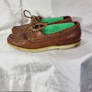 Rockport Brown Leather Boat Shoes Men's Size 10 M